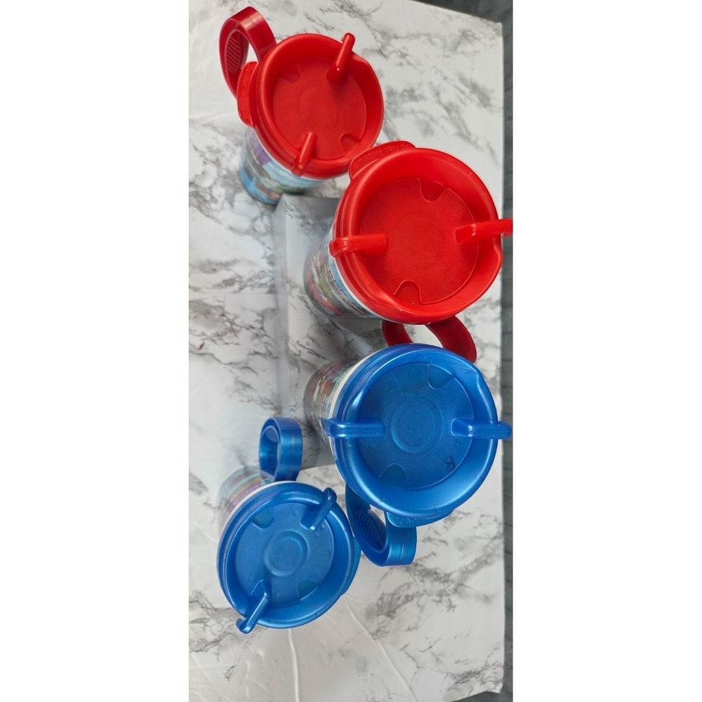Walt Disney World Mickey Rapid Fill Refill Travel Mugs Cups Lot of 4 With Lids - Picture 4 of 7